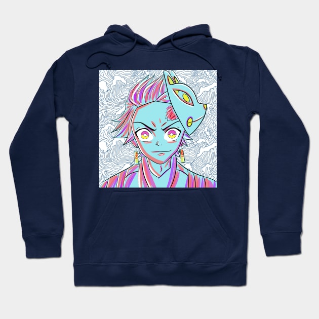 tanjiro kamado the fire hashira in kimetsu no yaiba Hoodie by jorge_lebeau